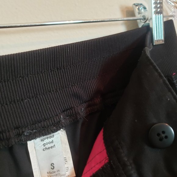 WonderWink WonderFlex Black Embroidered V-Neck Cargo Zip Jogger Scrub Set Small - Picture 10 of 15